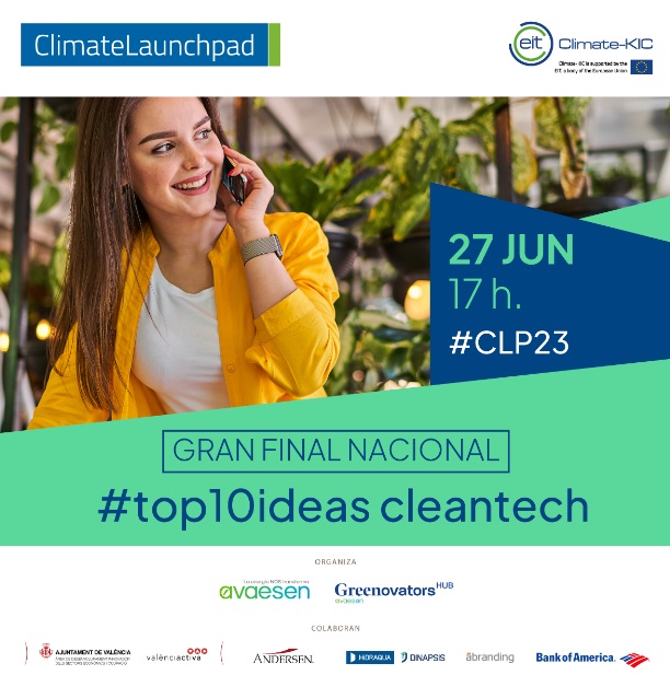 emprenemjunts's tweet image. 🟢 El 27 de junio 📅 en València 📍 se celebrará la Final #ClimateLaunchpad España 2023, la mayor competición mundial de ecoideas ow.ly/9pNR50OB5BC

@AVAESEN @ClimateKICspain @Andersen_ES  @infoHIDRAQUA @valenciactiva_ @VLCTechCity