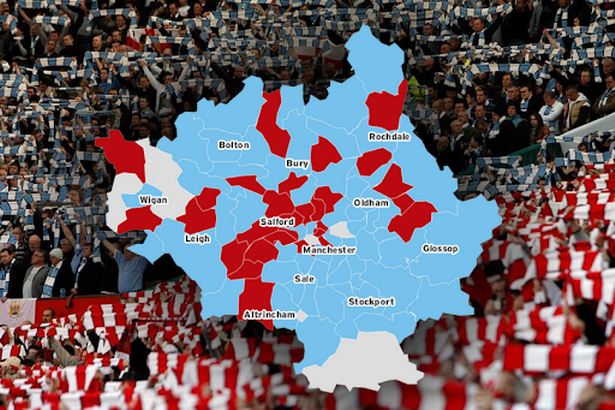 🔵🔴 <a href="/MENnewsdesk/">Manchester News MEN</a>'s Manchester football fan map: