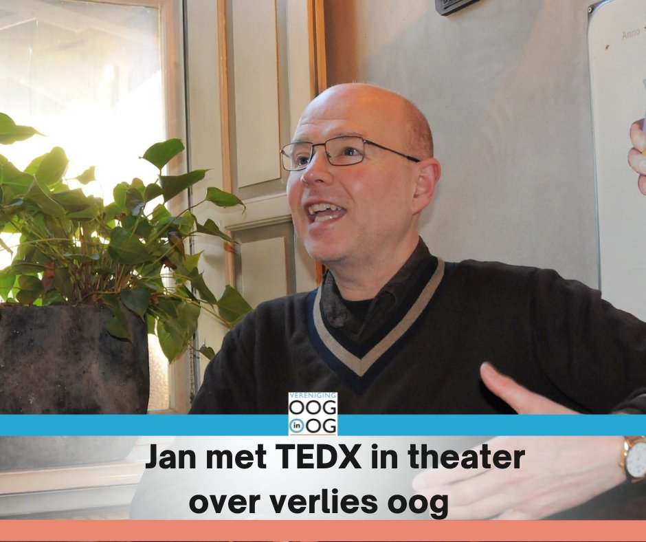 Jan nodigt je van harte uit om op zondag 25 juni in Antwerpen vanaf 15 uur te komen luisteren naar zijn inspirerende verhaal.

Meer info over de voorstelling en link naar de kaartverkoop: ver-ooginoog.nl/actueel/jan-hu… 

#TedX #verliesoog #JanHulsbergen #komjeook