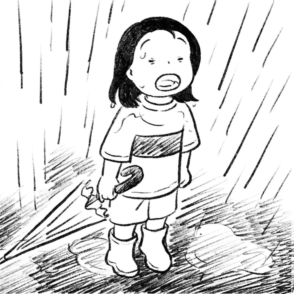 雨の日のらくがき