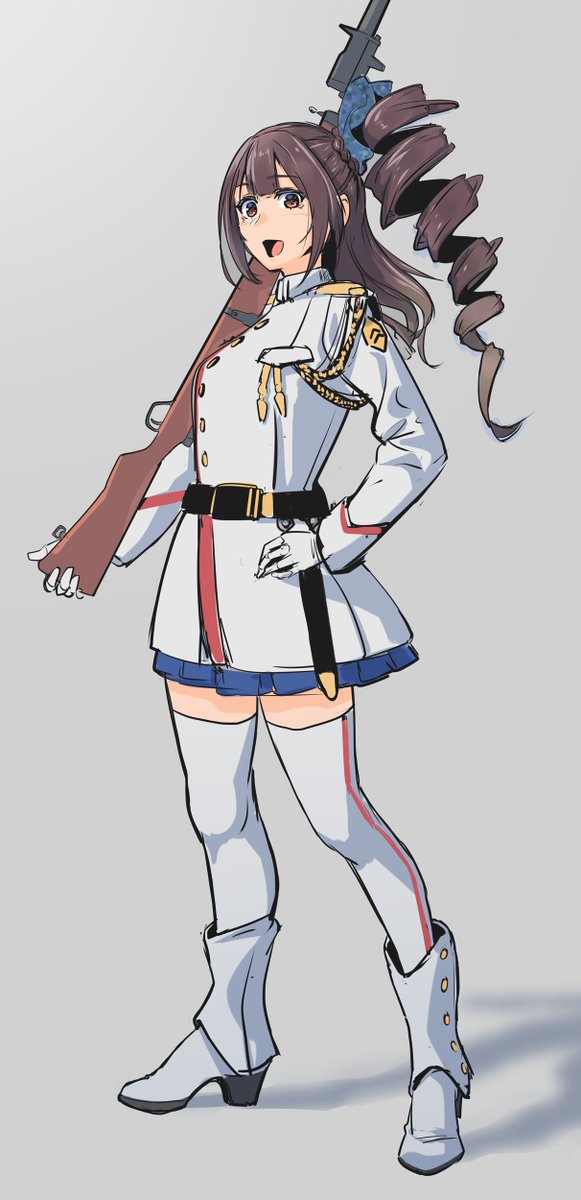 「戦術人形、【Howa儀じょう銃】ちゃんです なお儀仗銃がモチーフなので戦闘はしま」|shu7のイラスト