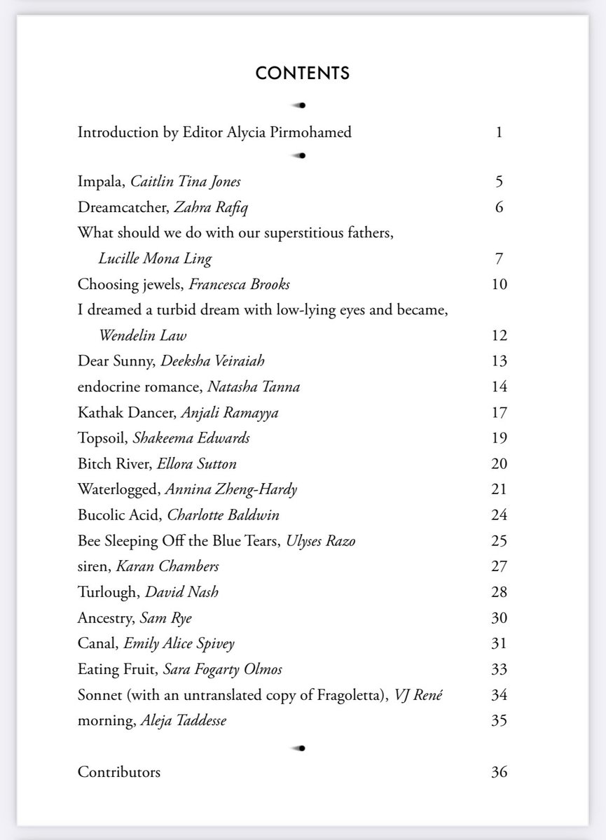 Issue Five of Propel, edited by @a_pirmohamed & feat. poems by 20 poets yet to publish a full collection, is out now! Here’s the contents page to whet your appetite — you can explore the issue & listen to each of the poets reading their poems here: propelmagazine.co.uk/five