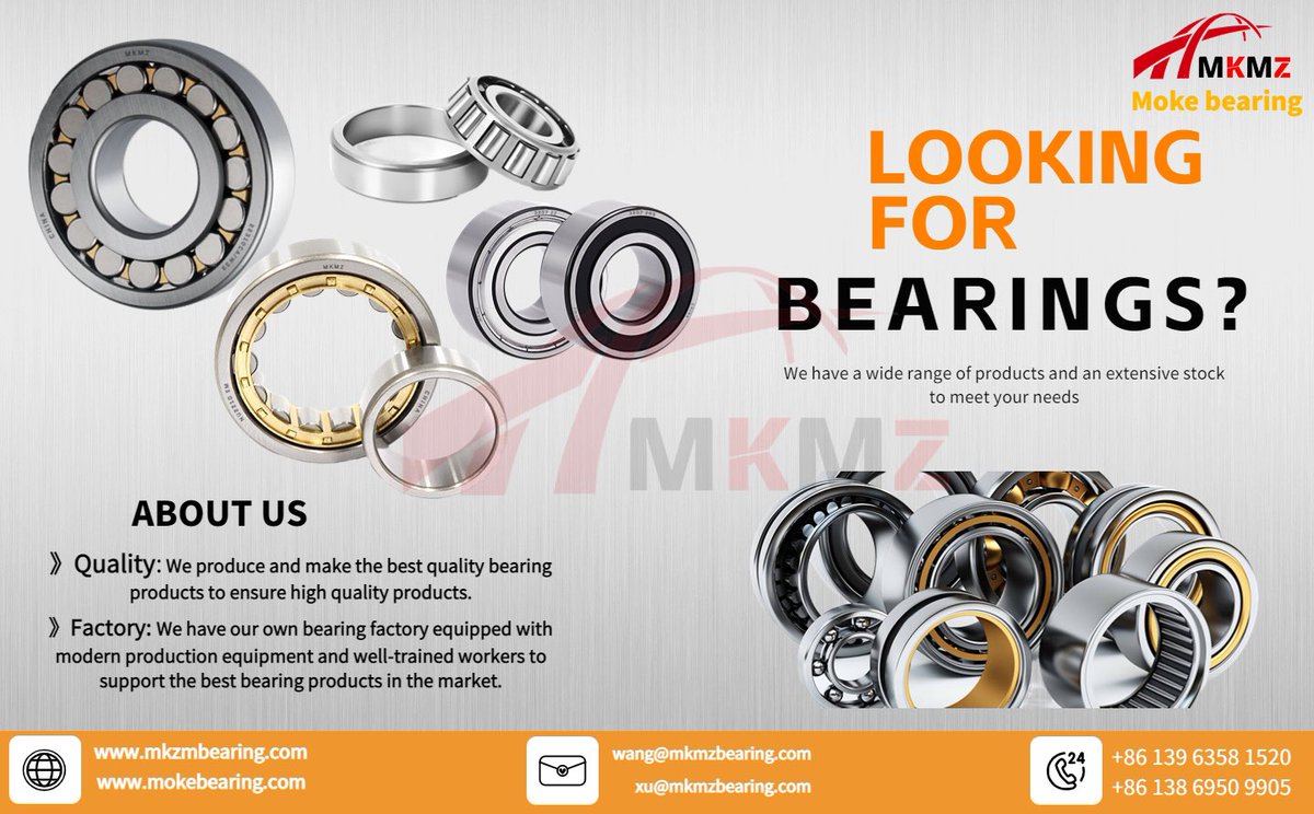 MokeBearing's tweet photo. Mok Bearing Co., Ltd. meets all your bearing needs.
Huge bearing stock, high quality. You are welcome to come.
Good luck🤞
#Bearing
#Roulement
#Rodamiento
#Cuscinetto
#Rolamento
#Lager
#Подшипник
#ベアリング
#베어링
#軸承
#Rulman
#Ležaj
#Ložisko
#Ρουλεμάν https://t.co/3Szzbu5BiP