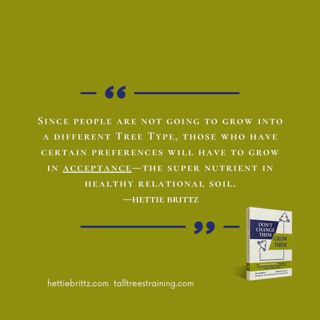 We affect the soil in which others grow. Are we fertilizing it with acceptance, support, appreciation, validation, and encouragement or are we allowing the toxins of rejection, judgment, and conformity to stifle their growth? 

hettiebrittz.com/books