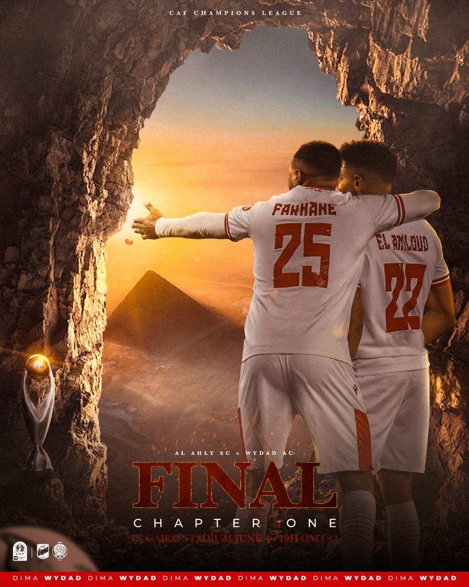 🏆 #TotalEnergiesCAFCL Final :

Wydad AC Takes on Al Ahly SC Next Sunday 🔜

#DimaWydad