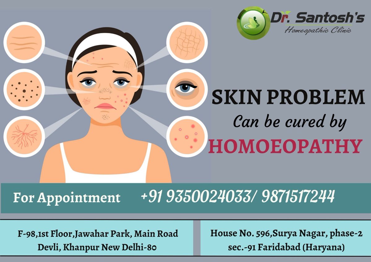 DrSantoshskuma1's tweet image. Skin diseases are conditions that affect your skin. These diseases may cause rashes, inflammation, itchiness or other skin changes. 

#homoeopathicclinic
#homoeopathicmedicines 
#homoeopathictreatment 

Call us-9350024033/9871517244