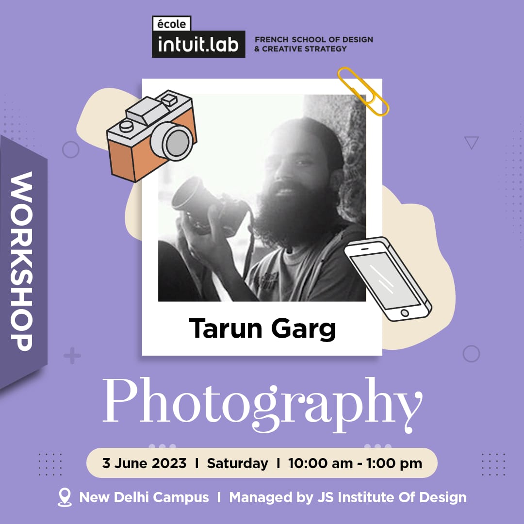 Join Tarun Garg, for an exciting workshop on "Photography".

Date: 3rd June, 2023
Time: 10 am – 1 pm
Venue: JS Institute of Design

Let's snap some creativity! Designers, get ready to capture the essence of storytelling through visual art. 

#photography #workshop  #digitaldesign