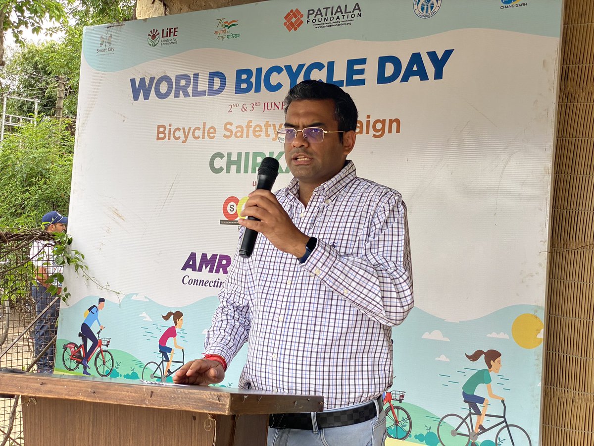 ptafoundation's tweet photo. Under our #BicycleSafetyCampaign we organised a #CHIPKAR Camp today at Chandigarh in collaboration with @MCChandigarh and @ChandigarhSmart as part of #WorldBicycleDay celebrations.@Ravee1313 @UNRSC @RoadSafetyNGOs
#CHIPKAR #Camp
#RoadSafety
#WorldBicycleDay
#Righttowalk https://t.co/eKipy0VOtB