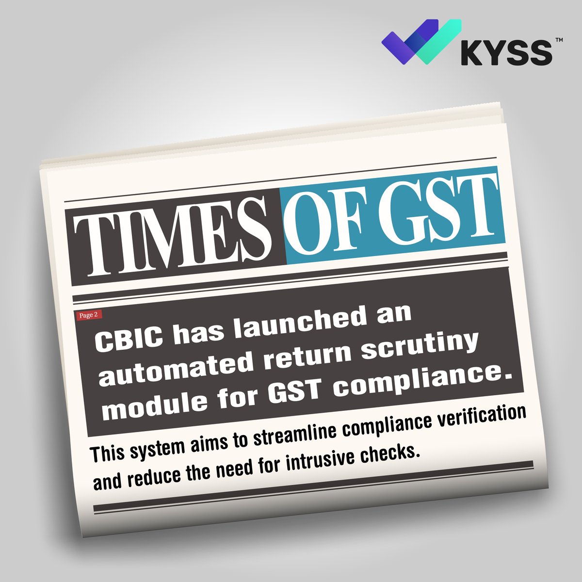kysshq's tweet image. Let's embrace this technology to enhance tax compliance and boost revenue collections. 
#GSTCompliance #AutomatedModule #StreamlinedProcess #KYSS