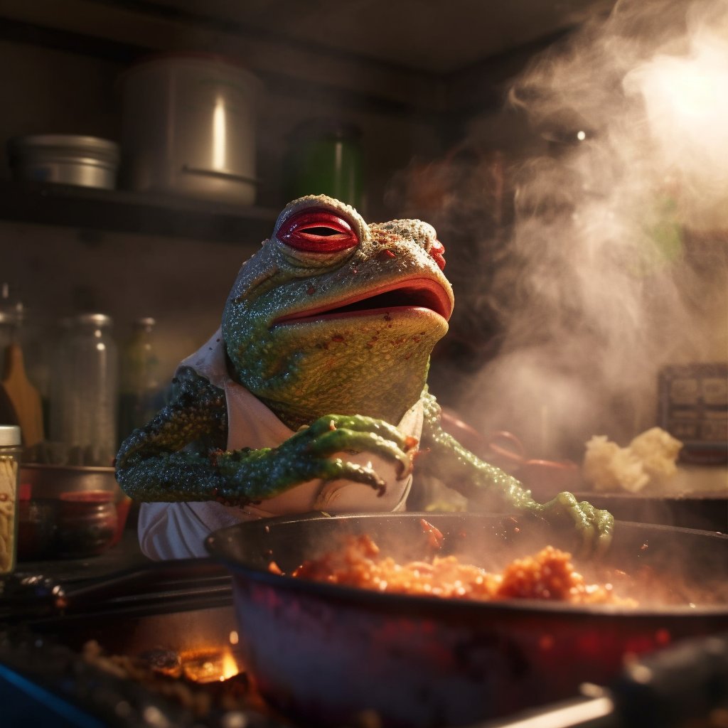 $Dank Pepe is cooking. 

What are you cooking up for the weekend?