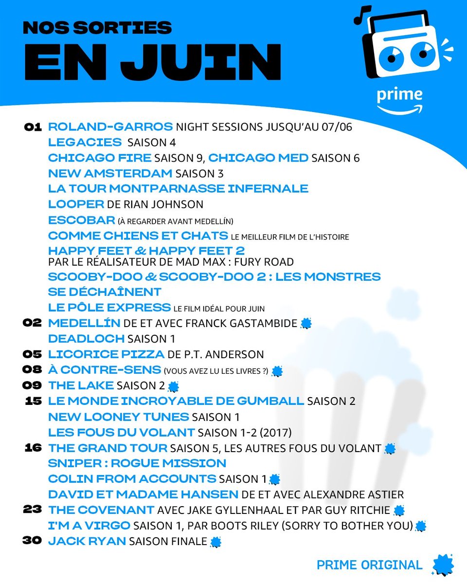 SeriesUpdateFR's tweet photo. Programme de Netflix, Prime Video et Disney+ pour le mois de juin. https://t.co/qZwC8RqgFI