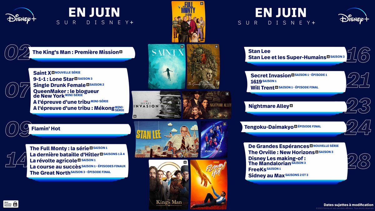 SeriesUpdateFR's tweet photo. Programme de Netflix, Prime Video et Disney+ pour le mois de juin. https://t.co/qZwC8RqgFI