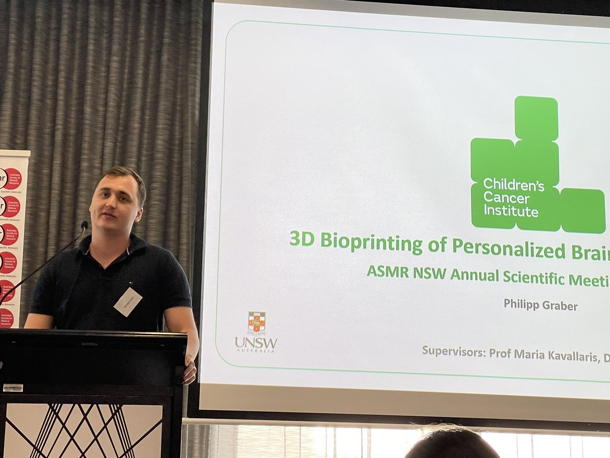 Prof Maria Kavallaris AM 🌈 (@mk_cci) on Twitter photo Excellent presentation by PhD student <a href="/PH_Graber/">Philipp Graber</a> at #ASMRNSWASM2023
<a href="/KidsCancerInst/">Childrens Cancer Institute</a> Excellent presentation by PhD student <a href="/PH_Graber/">Philipp Graber</a> at #ASMRNSWASM2023
<a href="/KidsCancerInst/">Childrens Cancer Institute</a>