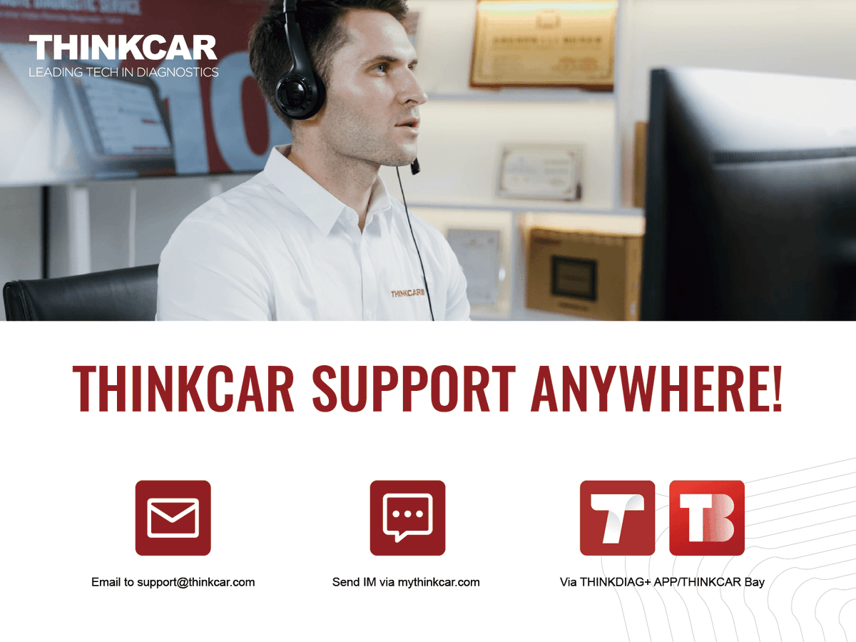 ObdThinkcar's tweet photo. THINKCAR SUPPORT ANYWHERE ANYTIME!
To provide efficient and better customer services, we have opened the following faster communication channel for you.
√ Email to us via support@thinkcar.com
√ Via ThinkDiag+ or ThinkCarBay
√ IM Via https://t.co/j2AyNyUyCj
Thank you! https://t.co/akF1HSyupR