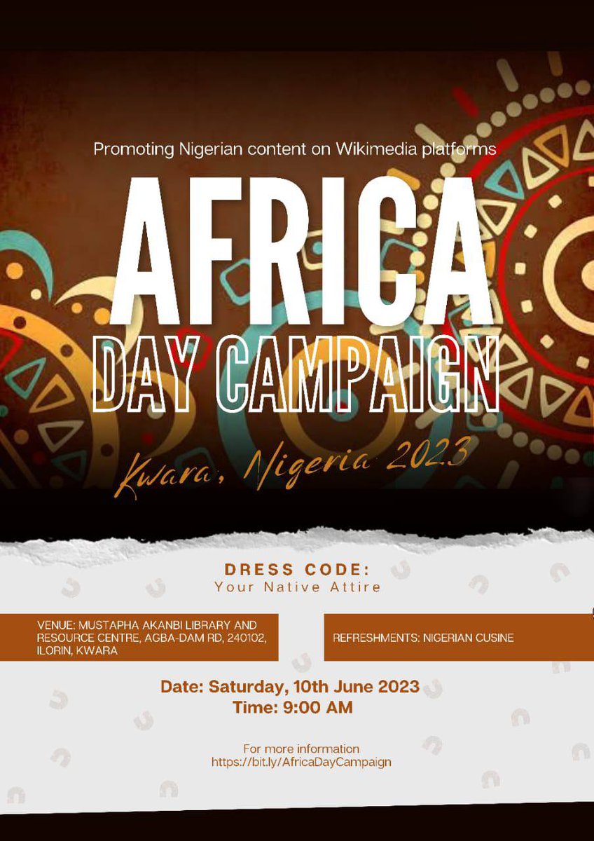 Nigerians on fire 🔥 for Africa Day campaign. 
Join  Kwara State for their physical meetup coming up this June.

Kindly register and make your reservations here: forms.gle/fCfBztxuudL2qd…

#AfricaKnowledgeInnitiative 
#AWC