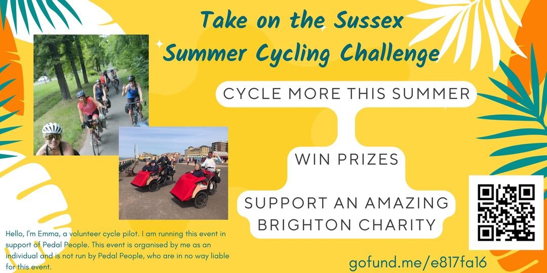 🚲Looking for an excuse for more cycling this summer, while helping out a great charity? Get involved with this Summer Cycle Challenge around Brighton. It's a cycle treasure hunt covering the area from Lancing to Telscombe Cliffs, and up to Lewes.