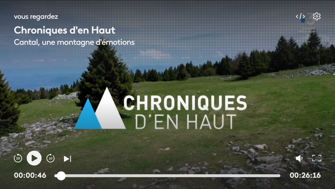 📺 Cʜʀᴏɴɪǫᴜᴇs ᴅ'ᴇɴ Hᴀᴜᴛ - Cᴀɴᴛᴀʟ, ᴜɴᴇ ᴍᴏɴᴛᴀɢɴᴇ ᴅ'ᴇ́ᴍᴏᴛɪᴏɴs

Dans cette émission diffusée il y a quelques jours sur @France3tv Laurent Guillaume vous emmène à la découverte du département du #cantal 🤩

📌Voir en replay sur france.tv/france-3/auver…