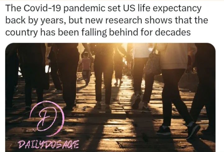 _dailydosage_'s tweet photo. US has been falling behind on life expectancy for decades,study shows
#dailydosage #trending #trend #daily https://t.co/rfQ2N9TEhr