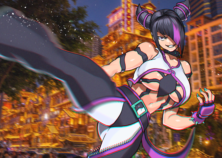 ジュリ「スト6が発売したので今まで描いたスト6ジュリ!#StreetFighter #格」|アキス 『深谷慶短編集　瞬き』発売中のイラスト