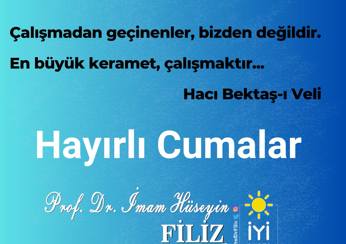 Prof. Dr. İmam Hüseyin FİLİZ (@profdrfiliz) on Twitter photo 