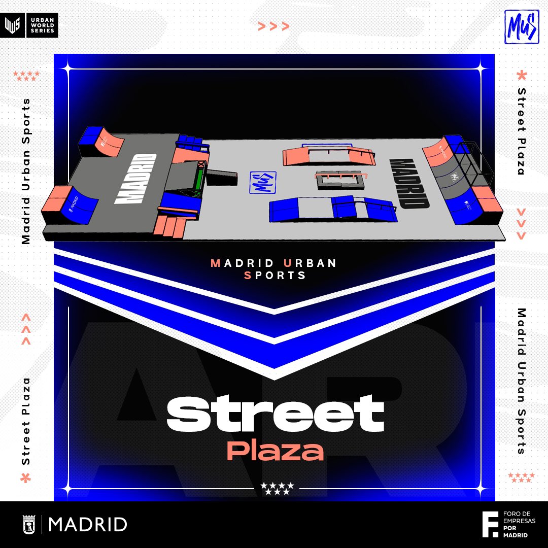 📍🏙️ ¡De las calles de Madrid al MUS!

La street plaza del MUS de este año se inspira en dos spots emblemáticos 💪🏼

👉🏼𝙀𝙡 𝘾𝙤𝙣𝙜𝙧𝙚𝙨𝙤
👉🏼𝙋𝙪𝙚𝙣𝙩𝙚 𝙙𝙚 𝙅𝙪𝙖𝙣 𝘽𝙧𝙖𝙫𝙤

¿Qué trucos queréis ver?

16-18 de junio📍Madrid Río
Evento gratuito 

#madridurbansports
#madrid