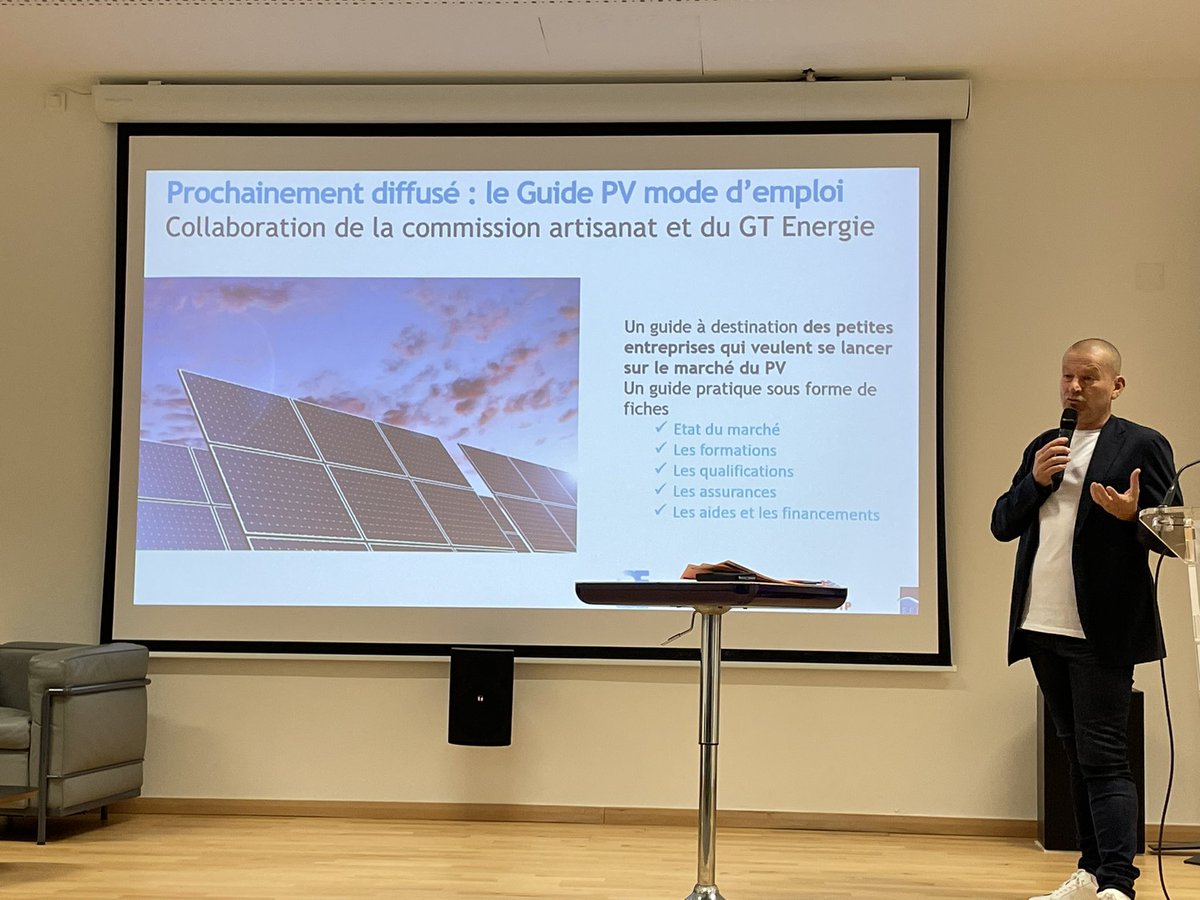 <a href="/FFIE_fr/">FFIE</a> Philippe Boni presente les travaux du #GTEnergie Focus sur le #Photovoltaique #Autoconsommation #Ecogeste Retrouvez tous les outils #Fiches #Notech #Guides sur 👉ffie.fr