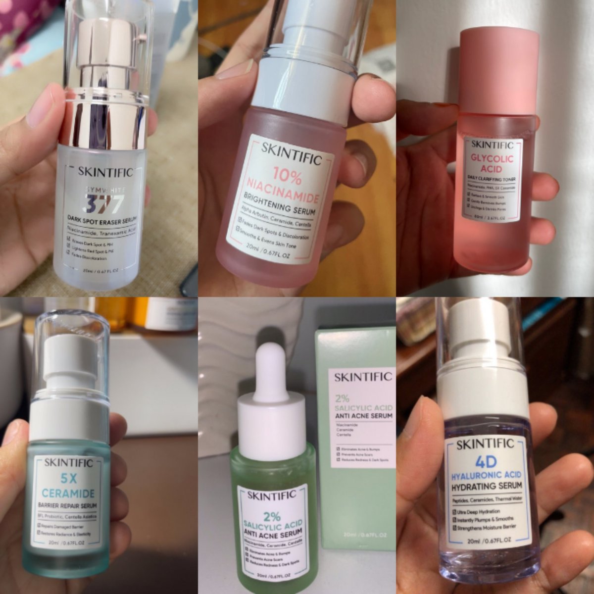 Perbezaan serum Skintific 

Skintific ni rupanya banyak serum rupanya, confuse nak pilih mana satu. Sebab semua ada beza dan kegunaan dia. boleh la beli ikut jenis kulit masing masing 

Cont -