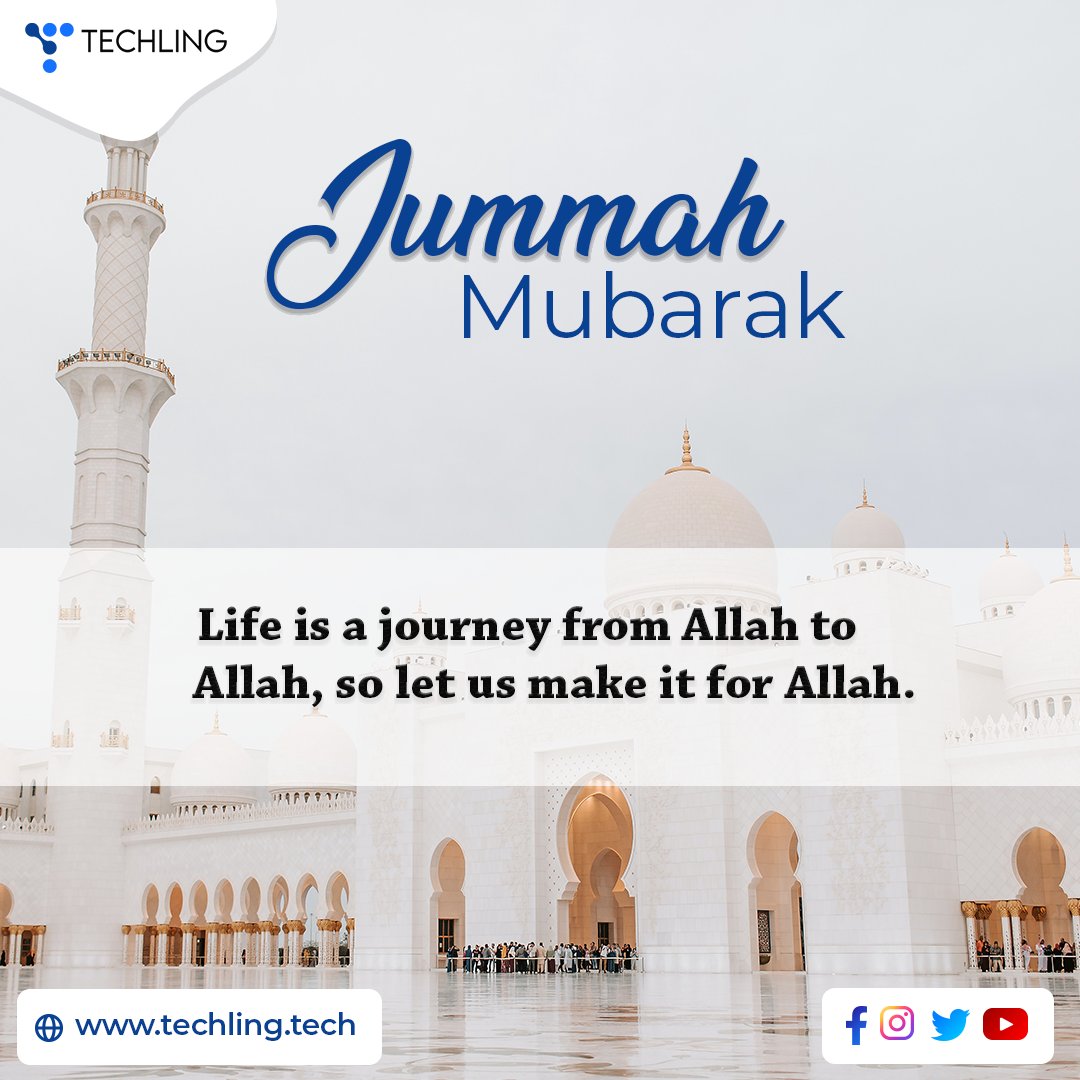 Jummah Mubarak! 🕌✨
.
.
#JummahMubarak #BlessedFriday #MuslimUmmah #IslamicTradition #FridayPrayers #FaithRenewal #CommunityBonding #DivineBlessings #techling