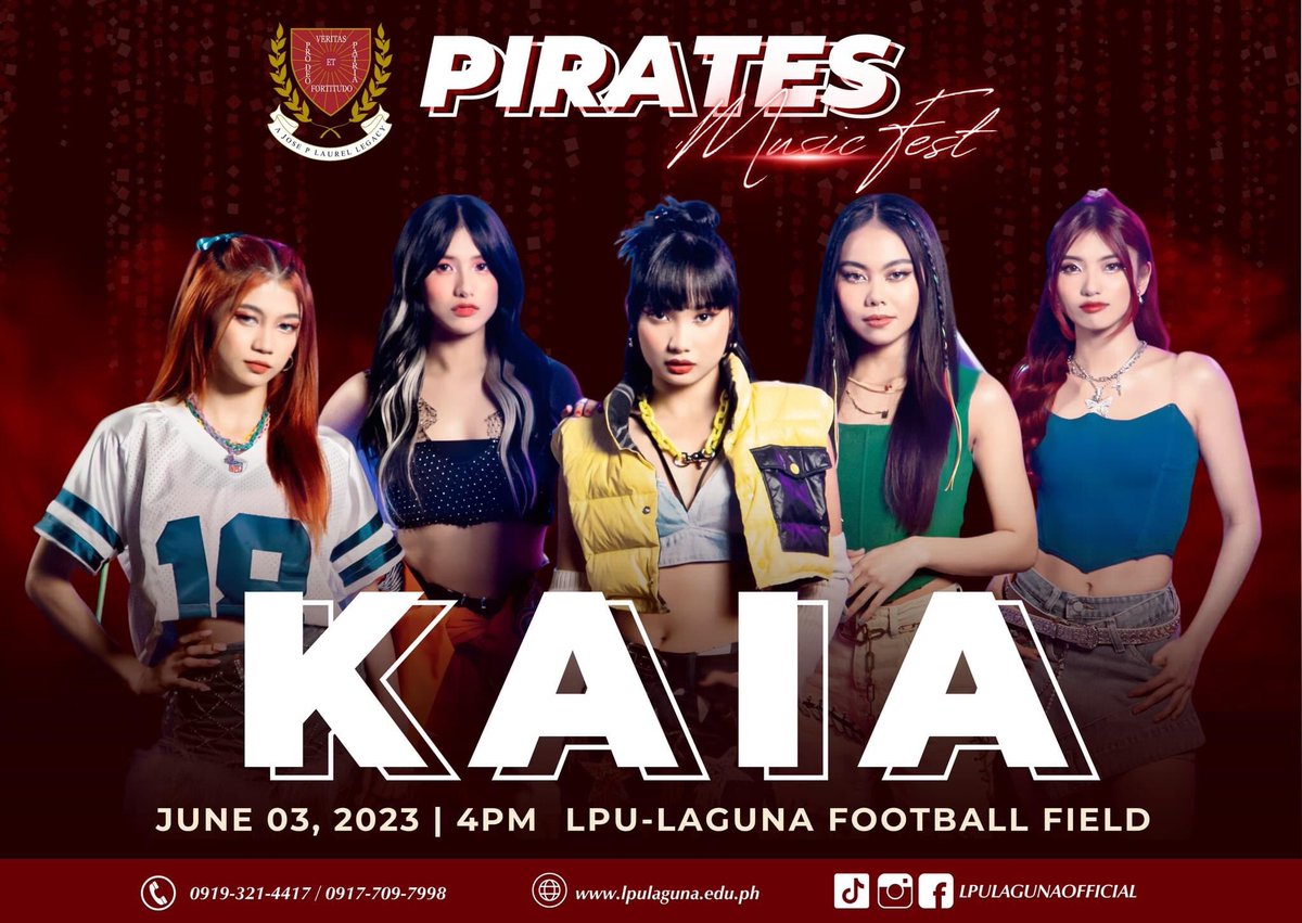 KAIAOfficialPH's tweet image. [KAIA Guesting]

Join us as we set sail and rock the stage at the Pirates Music Fest tomorrow! Get ready for an unforgettable performance at the Lyceum of the Philippines - Laguna Gymnasium at 4:00 PM❣

See you, ZAIA 🙌🏻

KAIA AT LPULaguna
#KAIA #PiratesMusicFest #KAIAatLPULaguna