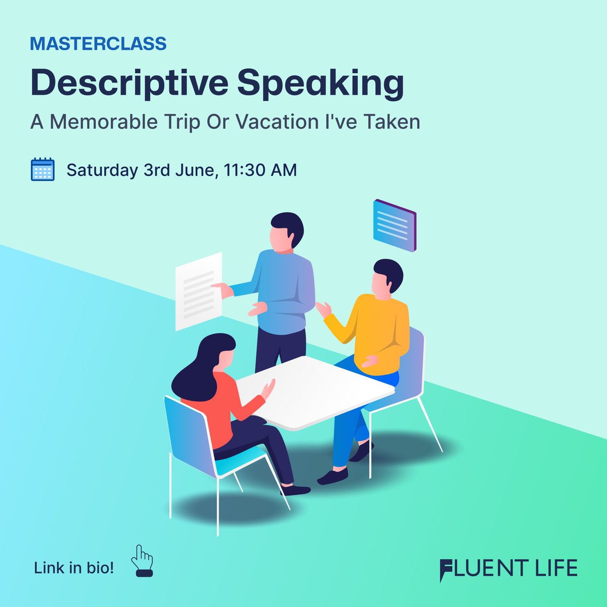 FluentLifeHQ's tweet photo. When it comes to English speaking, learning how to describe a situation that you have been in is one of the most important skills to master. Join our masterclass tomorrow at 11:30 am and find out how to!
#Masterclass #English #speaker #class #TheFluentLife https://t.co/vffzH5MDAX