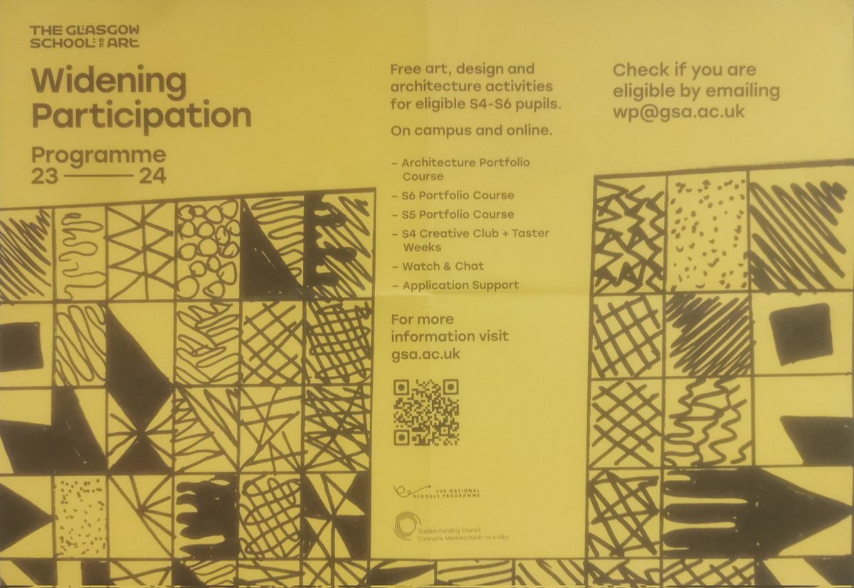 aa_technical's tweet image. Are you Creative or Artistic? Do you want to develop your skill set and increase your chances of attending the prestigious Glasgow School of Art? Come down to the tech department of scan the QR code to find out more.
@AirdrieAcademy