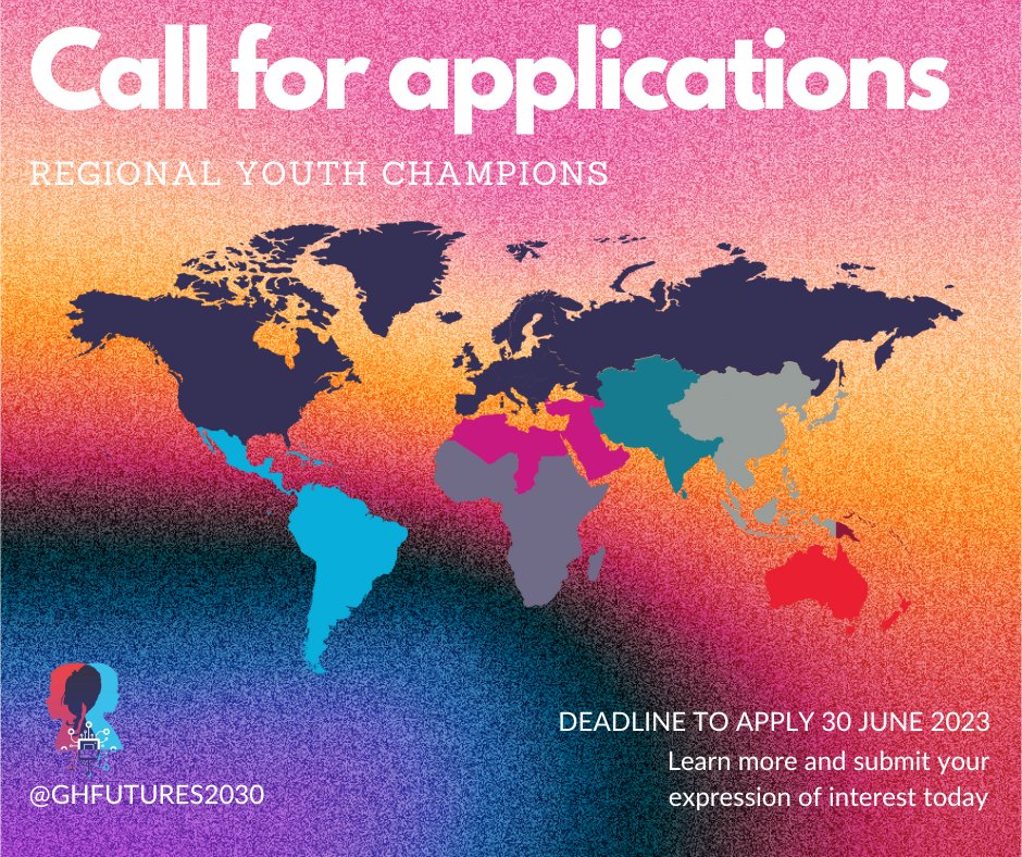 DTH_Lab's tweet photo. 📢Calling all #youth with a passion for #digital transformations of #health.

Want to help drive implementation of the @GHFutures2030 Commission's recommendations?

⭐️Join our new cohort of Regional Youth Champions ⭐️

Visit our website to find out more!
https://t.co/RXZevEh5sg https://t.co/yisbQOt8zC
