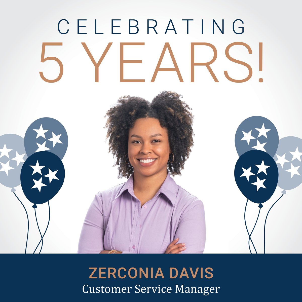 Sunday, June 4, marks five years with The Trust Company of Tennessee for Customer Service Manager Zerconia Davis. Thank you, Zerconia, for investing your career with us.

About Zerconia: fal.cn/3yLAp