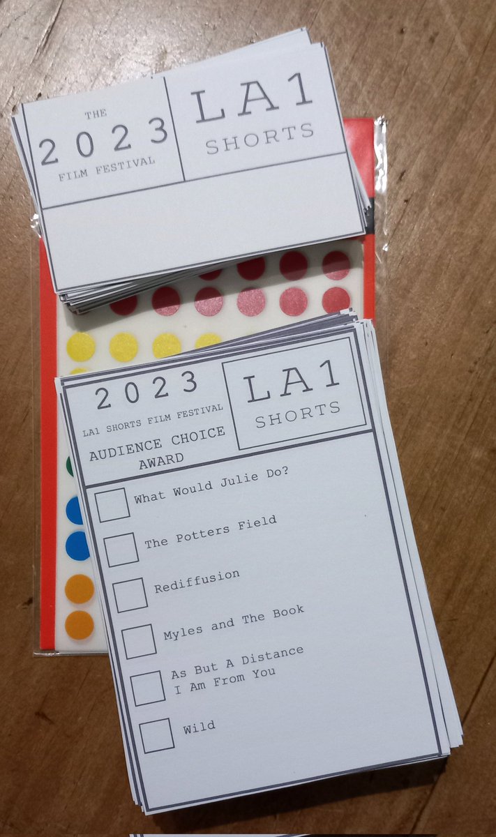 The judges' votes are in for the National Best Film, but it's you, the audience that votes for the Lancashire Audience Choice Award. 
All voting cards &amp; lanyard passes printed. Join us Sat 3rd June 730pm start! £6 to see 13 short films- Bargain! <a href="/TheDukesCinema/">The Dukes Cinema</a>  <a href="/TheDukesTheatre/">The Dukes Lancaster</a>