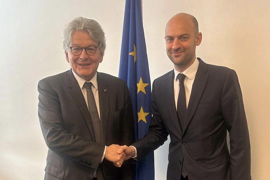 Constructive meetings with #digital ministers <a href="/carmeartigas/">Carme Artigas</a>🇪🇸, <a href="/marie_bjerre/">Marie Bjerre</a>🇩🇰 &amp; <a href="/jnbarrot/">Jean-Noël Barrot</a>🇫🇷 and
important discussions at Telco Council #TTE in Luxembourg: 

✔️AI Pact / AI Act

✔️Future of Connectivity

✔️5G security

✔️Priorities of upcoming 🇪🇸 Presidency