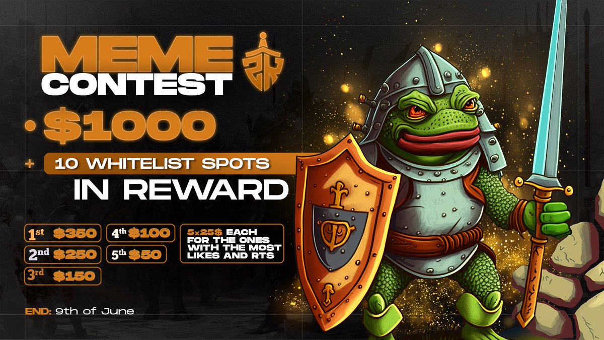 eZKalibur official #Memecontest 🏆

It's time to prove you are not just WORTHY, but also #FUNNY!

📌 Rules:
-Memes have to include the keywords $SWORD and @zkaliburDEX.
-Post your #meme in the comment below 👇 

We will draw the winners on the 9th of June, good luck everyone ⚔️