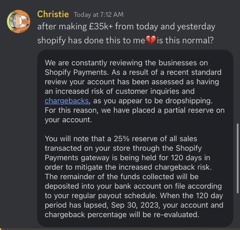 Anyone got any tips for getting the shopify reserve off of your payouts?

Just had a student blow up on TikTok and go from $0-$35k in 48 hours so they’re freaking out a little haha

Any help would be much appreciated!
