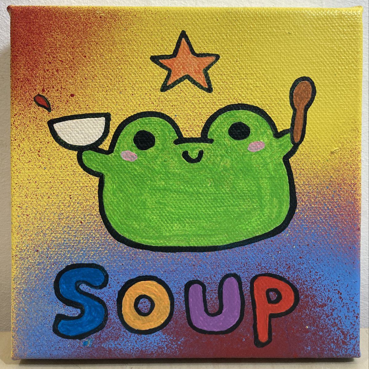 GrebComics's tweet photo. frogs like soup 🐸🥣🛸 https://t.co/mMlKbpvQlv