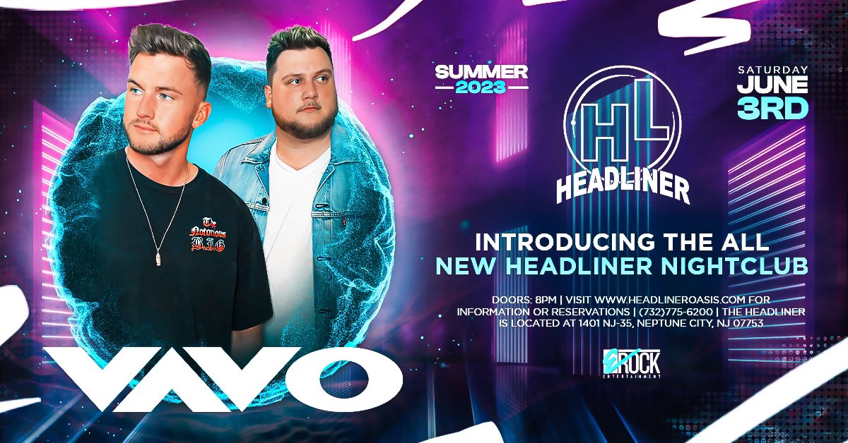 Let the Liquor Talk with <a href="/VAVOmusic/">VAVO</a> at <a href="/TheHeadlinerNJ/">The Headliner Nightclub</a> tomorrow night 🤘🏻 🎫: posh.vip/e/the-headline…