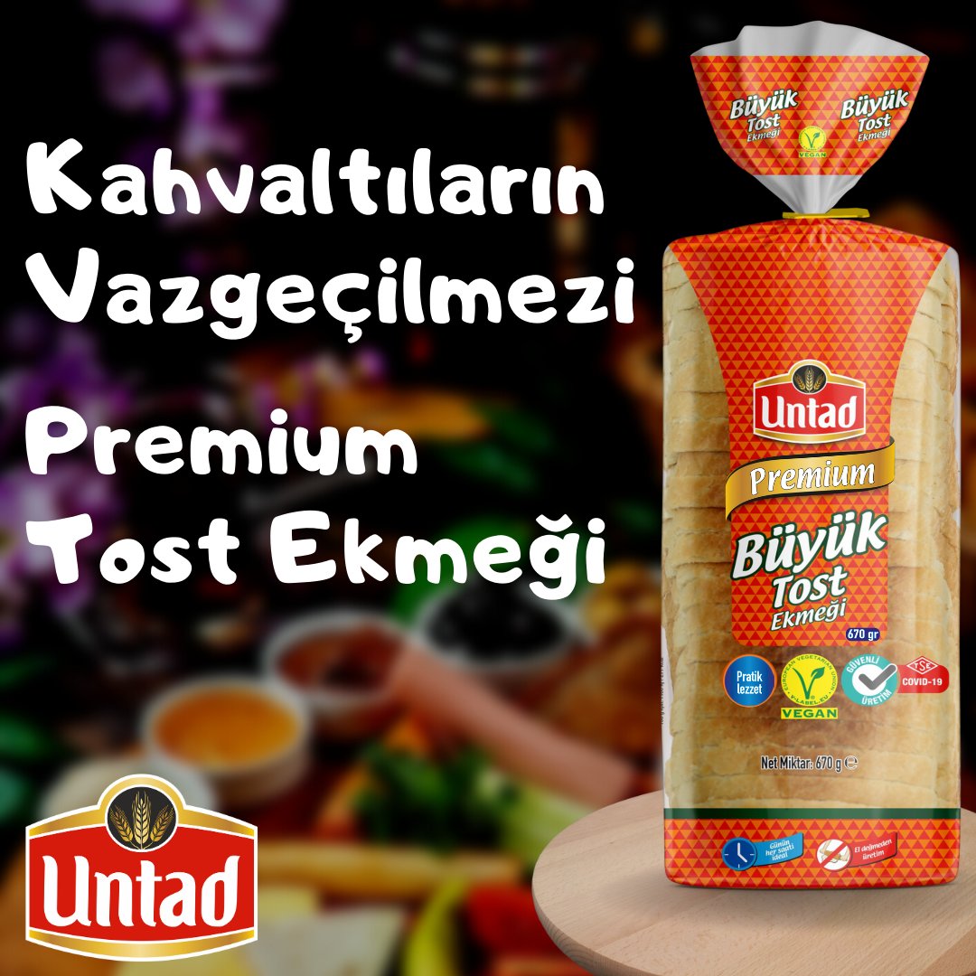 untadcom's tweet photo. Kahvaltıların vazgeçilmezi , Untad Premium Tost Ekmeği #untad #tost #vegan #kahvaltı https://t.co/uzXvILpy1Q