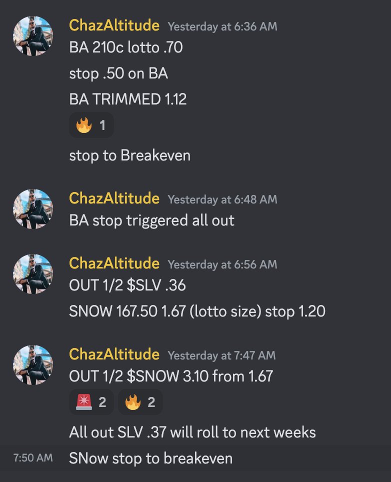 MntlmrktsChaz's tweet photo. I basically made $SNOW my bitch All week long.
what a great feeling. but back to focused and ready for the next great look.
#AltitudeLife
Come hangout with @BenAltitude and I in https://t.co/ySxkycaNm2
SNOW 162.50c 1.79->2.40
SNOW 162.50 2.10->5.00
SNOW 167.5 1.67->13.00 https://t.co/egVpQFXpRr