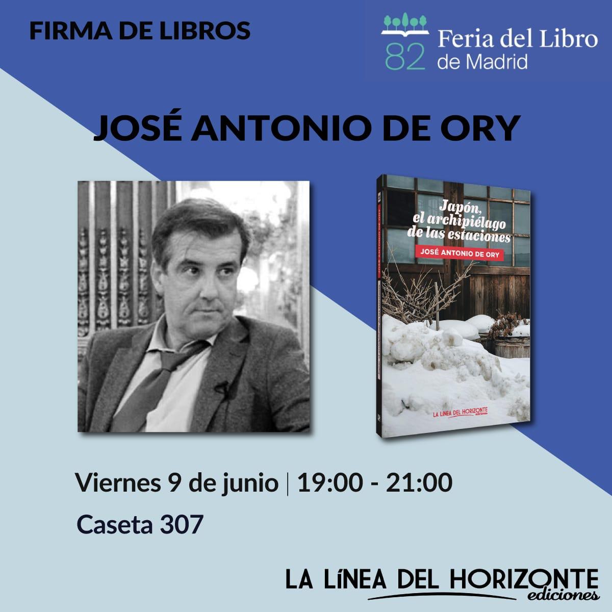 Miércoles 7 de junio, a las 19h, será la presentación del libro de ensayos 'Japón. El archipiélago de las estaciones', del diplomático José Antonio de Ory, Embajador de España en Pakistán, en el @ateneodemadrid. El autor también lo firmará en la #FeriaDelLibroMadrid, el viernes 9