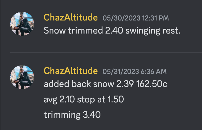 MntlmrktsChaz's tweet photo. I basically made $SNOW my bitch All week long.
what a great feeling. but back to focused and ready for the next great look.
#AltitudeLife
Come hangout with @BenAltitude and I in https://t.co/ySxkycaNm2
SNOW 162.50c 1.79->2.40
SNOW 162.50 2.10->5.00
SNOW 167.5 1.67->13.00 https://t.co/egVpQFXpRr