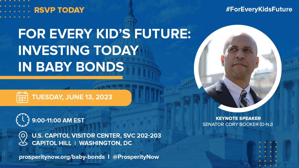 Thank you @SenBooker and @RepPressley for supporting #BabyBonds to help #ForEveryKidsFuture. @prosperitynow prosperitynow.org/baby-bonds