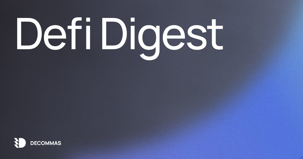 decommas's tweet photo. Welcome to the third edition of our AI-generated Defi Digest! Keep yourself informed about the latest happenings in the world of defi with this concise summary of the most recent news. Read on for a quick overview 👇

https://t.co/EXDFzjU6Cq https://t.co/swmRaF3dSF