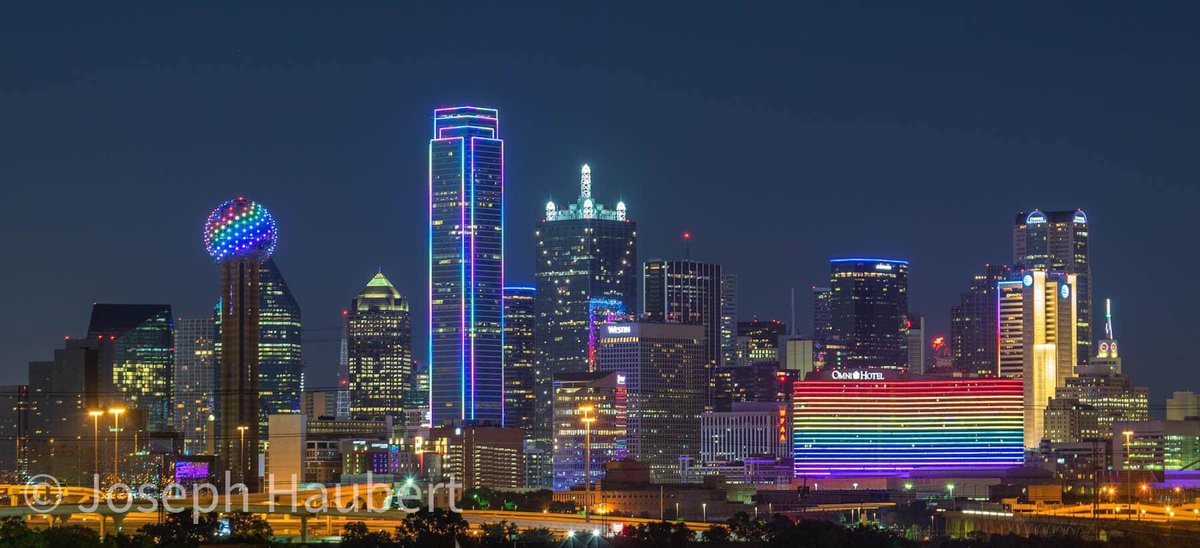 SportsPrincess's tweet image. The @CityOfDallas is a #Pride city. Photo credit @josephhaubert. He does beautiful work. Check him out. Happy Pride, Dallas!