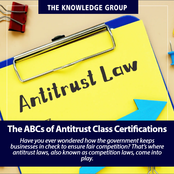 KnowGroupCLECPE's tweet image. Explore the world of antitrust class certifications and learn how it can promote efficiency in antitrust litigation. Read more: zurl.co/cJbT

Want to learn more? Check out our on-demand webcast: zurl.co/vHws

#AntitrustClassCertification #cle #webcast #tkg