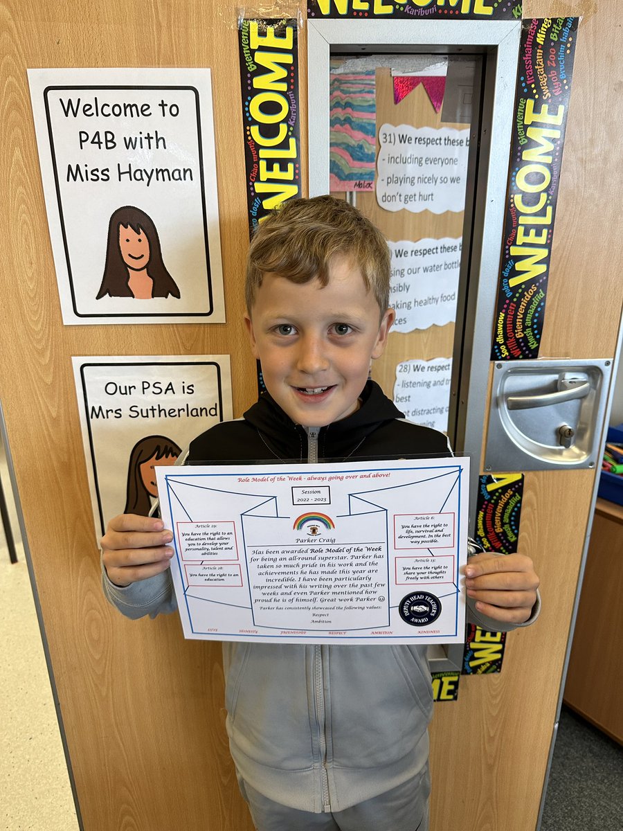 He knew it was HIS week, which says a lot! Fantastic work 👏🏻 a super Role Model 🌟