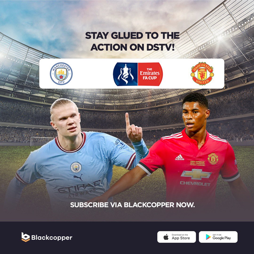 It’s going down! Don’t miss out on the FA cup finals tomorrow 🔥🔥 

Renew your cable subscription now on the app blackcopper.page.link/get-loan